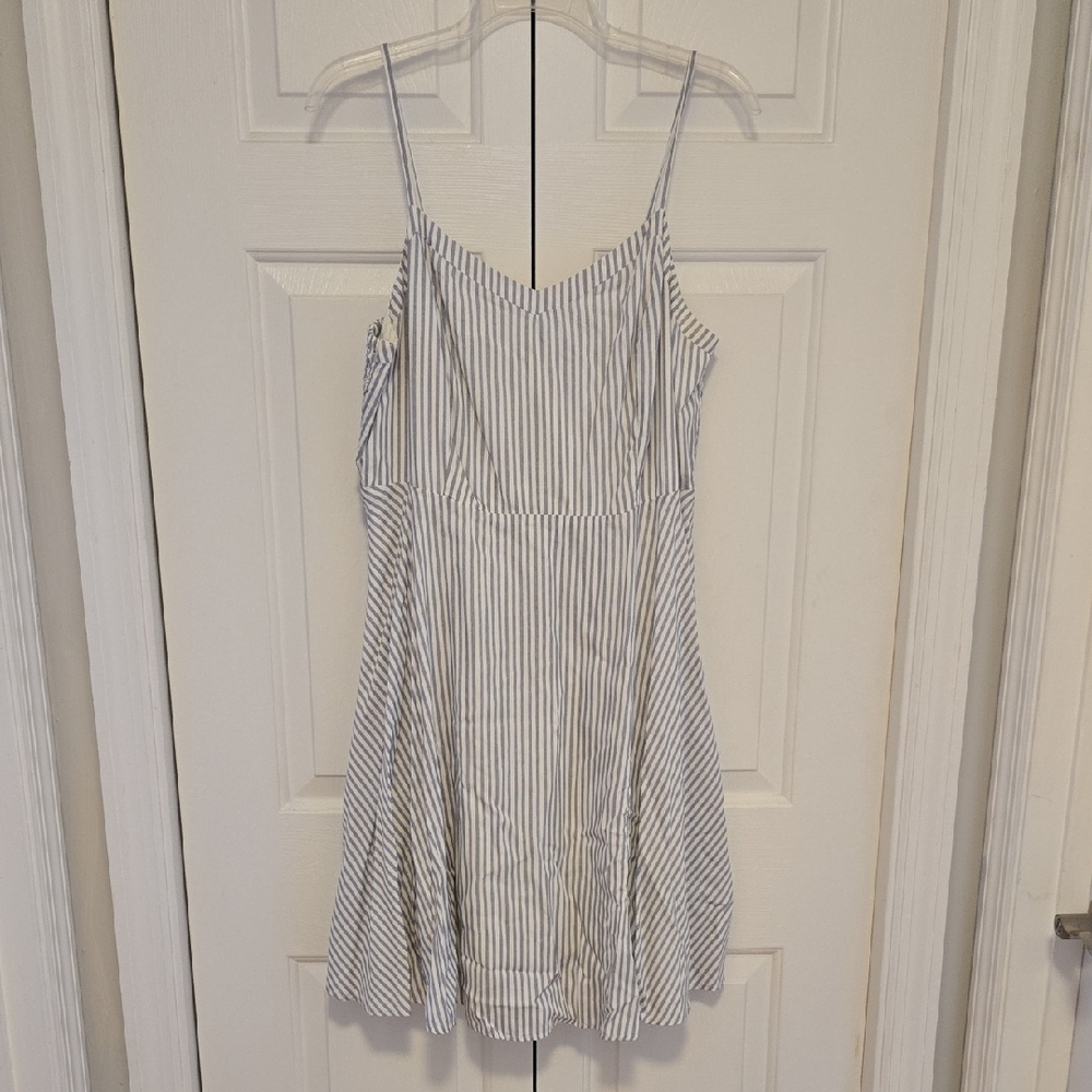 Old Navy Blue and White Striped Dress